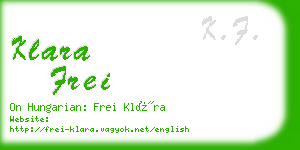 klara frei business card